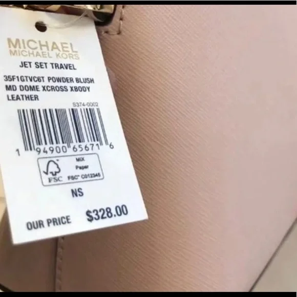 Favorite Purse! Brand New Michael Kors Jet Set Dome in Blush Pink - Picture 5 of 6